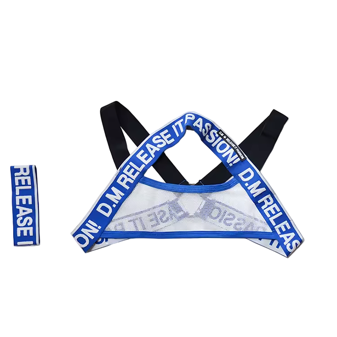 Dog & Master Harness And Cuff Set blue