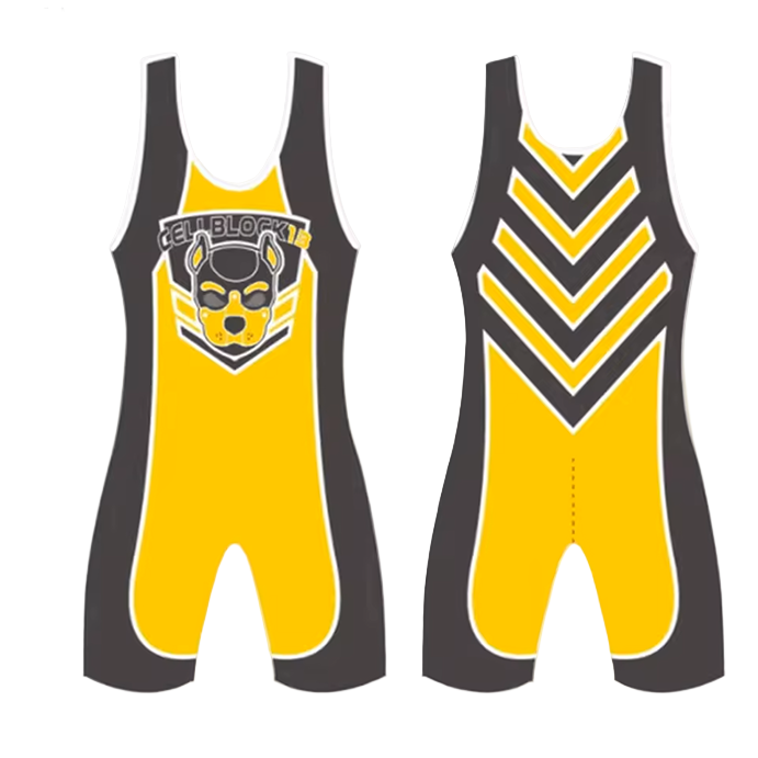 Cell Block 13 Spitfire Singlet Yellow