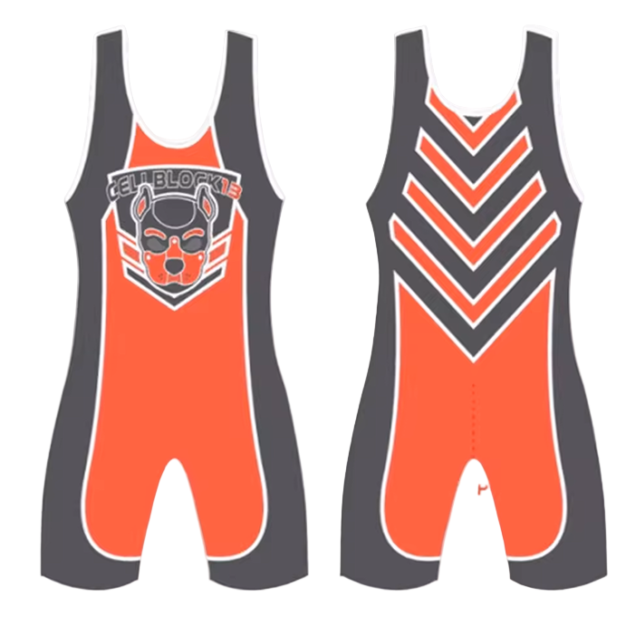 Cell Block 13 Spitfire Singlet Orange