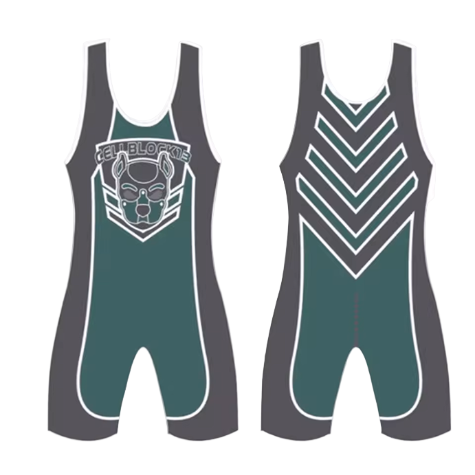 Cell Block 13 Spitfire Singlet Navy Green